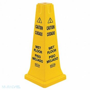 RUBBERMAID COMMERCIAL PRODUCTS Safety Cone Yellow HDPE 26 in H, 8TJU4