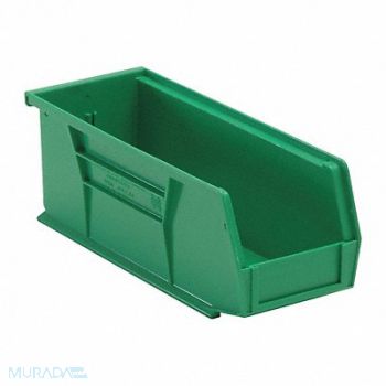 QUANTUM STORAGE SYSTEMS E1526 Hang and Stack Bin Green PP 4 in, 8TK80