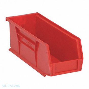 QUANTUM STORAGE SYSTEMS E1526 Hang and Stack Bin Red PP 4 in, 8TK82