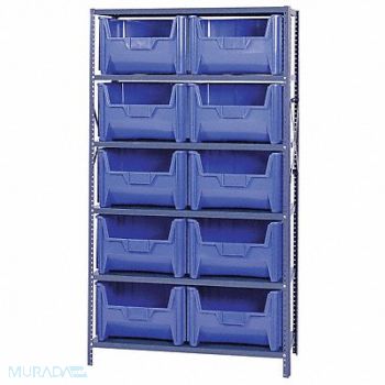 QUANTUM STORAGE SYSTEMS F1001 Bin Shlvng 18inx75inx42in Blue, 8TL91