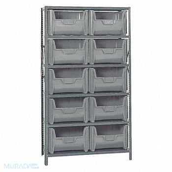 QUANTUM STORAGE SYSTEMS F1001 Bin Shlvng 18inx75inx42in Gray, 8TL92