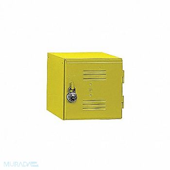 EQUIPTO Box Lockr Louvered 1 Wide 1 Tier Yellow, 8TMV4