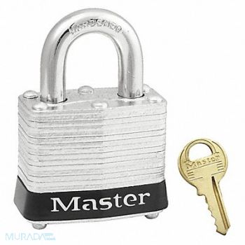 MASTER LOCK F0076 Lockout Padlock KA Black 1-1/4 H, 8TN27