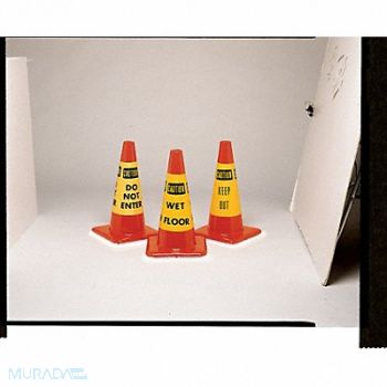 ROCKFORD SILK SCREEN PROCESS Traffic Cone Collar Yw/Blk Wet Paint PK6, 8XRA8