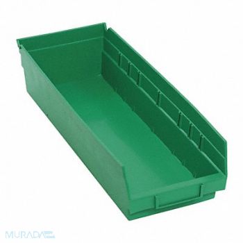 QUANTUM STORAGE SYSTEMS F0618 Shelf Bin Green Polypropylene 4 in, 8TT53