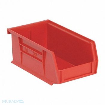 QUANTUM STORAGE SYSTEMS F0599 Hang and Stack Bin Red PP 3 in, 8TT57