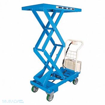 BISHAMON Mobile Scissors Lift Table Power 660 lb, 8TTA0