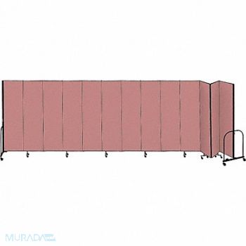 SCREENFLEX F1909 Partition 24 Ft 1 In Wx6 Ft 8 In H Mauve, 9JAD4