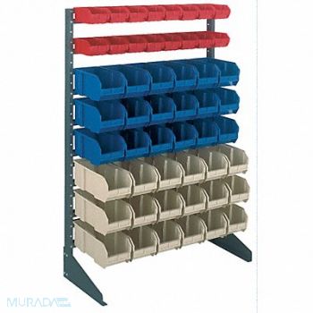 QUANTUM STORAGE SYSTEMS F1609 BinRailFlrRck 15inx54inx36in LdCp 50 lb, 8TVY4