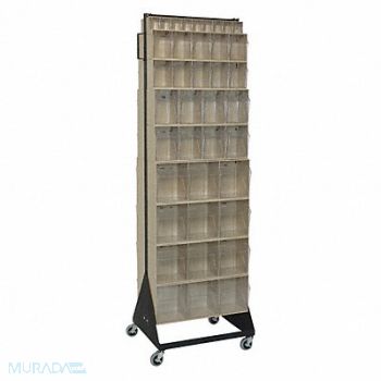 QUANTUM STORAGE SYSTEMS Mbl Dbl Sd Tp-Ot Bin Rack PwdrCtd 75 in, 8TXP0