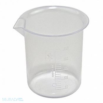 DYNALON Graduated Low Form Beaker 250mL PP PK8, 8UKP1