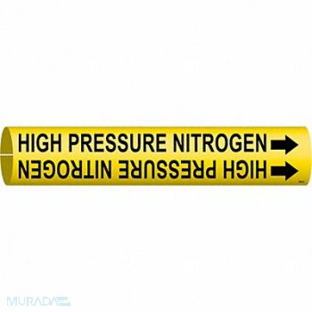 BRADY Pipe Marker High Pressure Nitrogen, 8UKX9