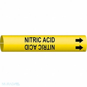 BRADY Pipe Marker Nitric Acid 2 in H 2 in W, 8UKY0