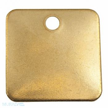C.H. HANSON Blank Tag Brass 1 1/2in H 1 1/2in W PK25, 8UM94