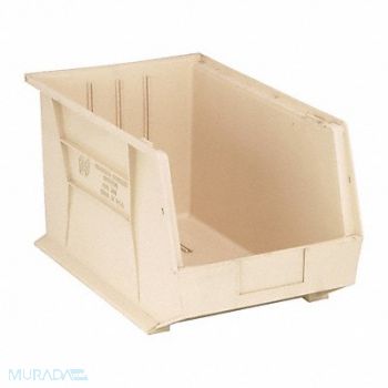 QUANTUM STORAGE SYSTEMS F0609 Hang and Stack Bin Ivory PP 10 in, 8UMC2