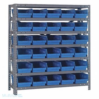 QUANTUM STORAGE SYSTEMS E1512 Bin Shlvng 12inx39inx36in Blue, 8UTD0