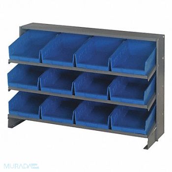 QUANTUM STORAGE SYSTEMS E1542 Bench Pick Rack 12x21x36in Blue, 8UTD2