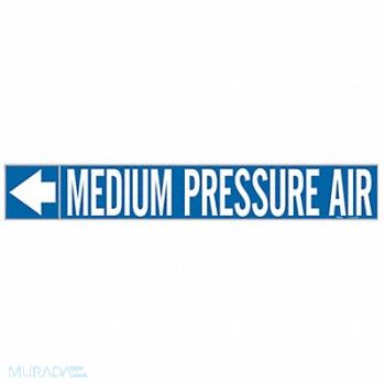 BRADY Pipe Mrkr Medium Pressure Air 2in H, 9TE30