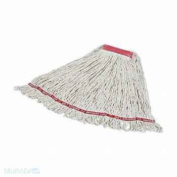 RUBBERMAID COMMERCIAL PRODUCTS Wet Mop White Cotton/Synthetic, 8VLH9