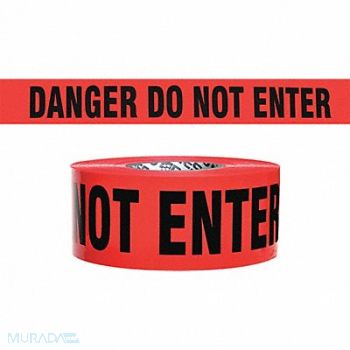 GRAINGER APPROVED Barricade Tape Black/Red 500 ft x 3, 8VLL7