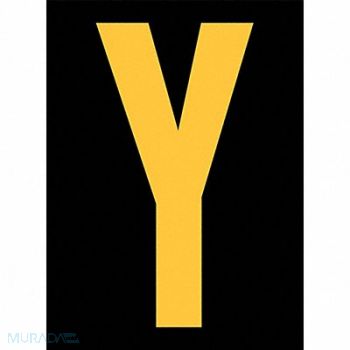 STRANCO INC Reflective Letter Label Y 2-1/2in H PK25, 8VPR3