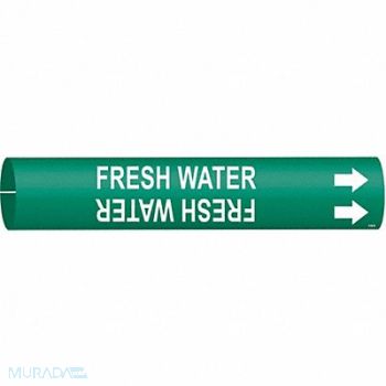 BRADY Pipe Marker Fresh Water 7/8in H 7/8in W, 8VU36