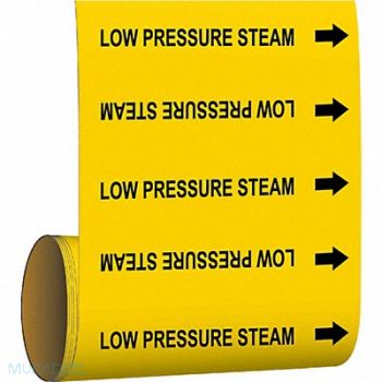 BRADY Pipe Mrkr Low Pressure Steam 8in H 8in W, 8VU46