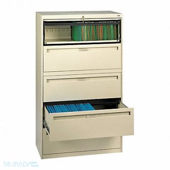 TENNSCO File Cabinet 42 in 5 Drawer Putty, 8VX06