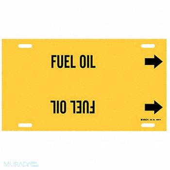 BRADY Pipe Marker Fuel Oil 10 in H 32 in W, 8VX99