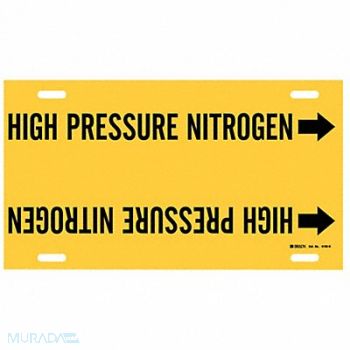 BRADY Pipe Markr High Pressure Nitrogen 10in H, 8VY88