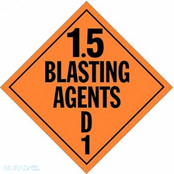 STRANCO INC DOT Container Placard 10-3/4 Label W, 9WXG4