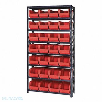 QUANTUM STORAGE SYSTEMS E1498 Bin Shlvng 12inx75inx36in Red, 8W965
