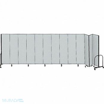 SCREENFLEX F1910 Partition 24 Ft 1 In W x7 Ft 4 In H Gray, 9RCG6