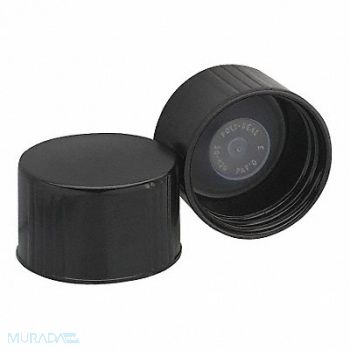 WHEATON Bottle Cap 38-430mm Phenolic Black PK100, 8WN96
