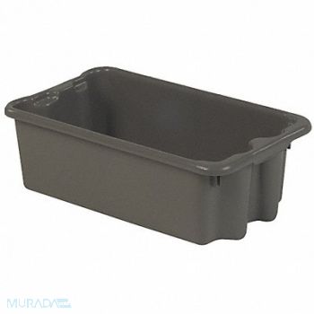 LEWISBINS Stk and Nest Ctr Gray Solid Polyethylene, 8WRU9