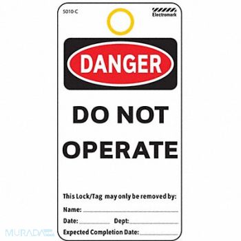 ELECTROMARK Danger Tag 5-3/4 x 3 In Cardstock PK25, 8WY98