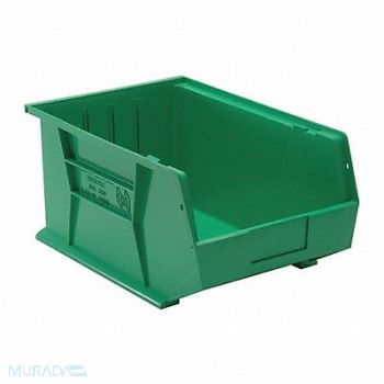 QUANTUM STORAGE SYSTEMS F0608 Hang and Stack Bin Green PP 8 in, 8WZW3