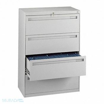 TENNSCO File Cabinet 42 in 4 Drawer Grey, 8X029