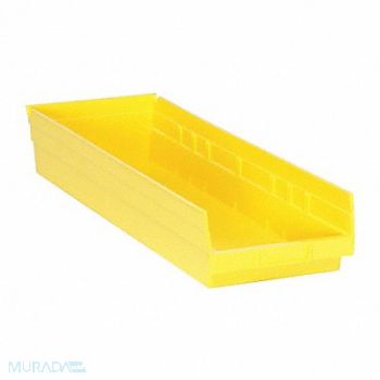 QUANTUM STORAGE SYSTEMS F0623 Shelf Bin Yellow Polypropylene 4 in, 8X096