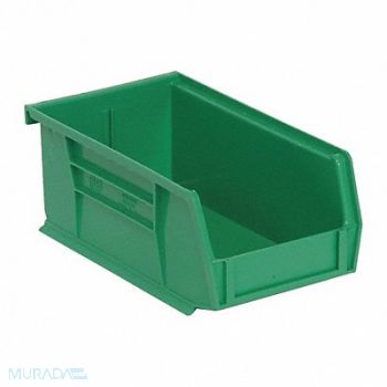 QUANTUM STORAGE SYSTEMS F0599 Hang and Stack Bin Green PP 3 in, 8X101