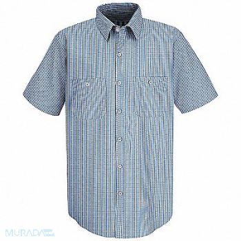 VF WORKWEAR E8040 Short Sleeve Shrt Blu PET/Cotton L, 9DXL5