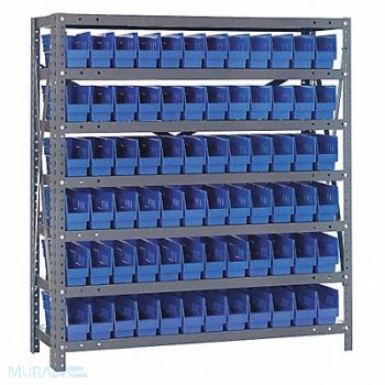 QUANTUM STORAGE SYSTEMS E1510 Bin Shlvng 12inx39inx36in Blue, 8X994