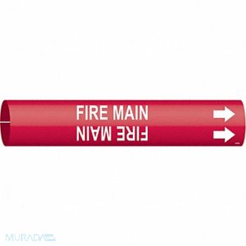 BRADY Pipe Marker Fire Main 7/8 in H 7/8 in W, 8XCD4