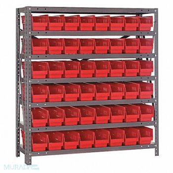 QUANTUM STORAGE SYSTEMS E1511 Bin Shlvng 12inx39inx36in Red, 8XCG1