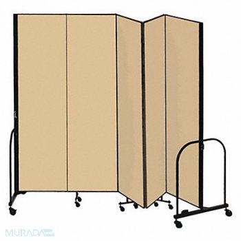 SCREENFLEX F1886 Partition 9 Ft 5 In W x7 Ft 4 In H Beige, 8XD56