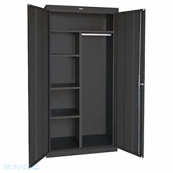 SANDUSKY Storage Cabinet 72 x46 x24 Black 4Shlv, 8XDW9