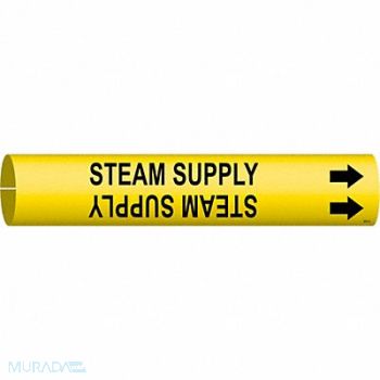BRADY Pipe Marker Steam Supply 2 in H 2 in W, 8XEY4