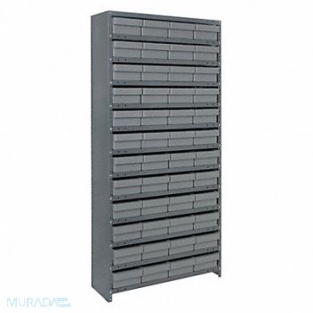 QUANTUM STORAGE SYSTEMS E6888 Enclosed Bin Shlvng 18x75x36in Gray, 8XWE2