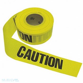 GRAINGER APPROVED Barricade Tape Yellow/Black 500 ft x 3In, 8XYZ2