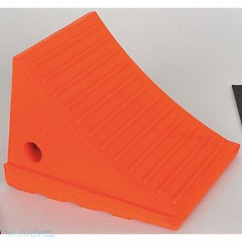 CHECKERS Wheel Chock 6-1/4 H Urethane Orange, 8Y016